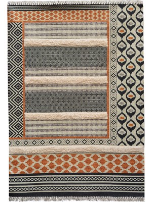 Rugs Modern Rustik Kilim Grey Light Brown 4014 Bohem Kilim