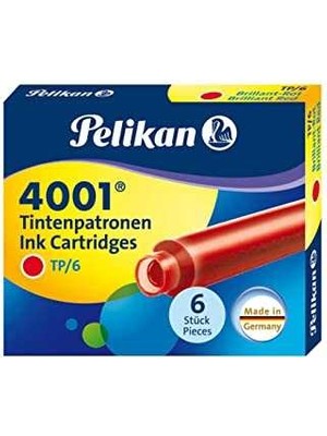 Pelikan Tp6x Dolma Kalem Kartuşu Kırmızı