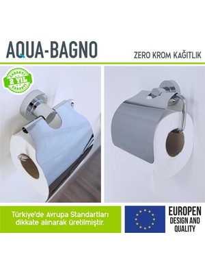 Aqua Bagno Zero Tuvalet Kağıtlığı - Krom