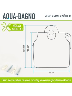 Aqua Bagno Zero Tuvalet Kağıtlığı - Krom