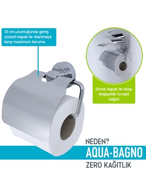 Aqua Bagno Zero Tuvalet Kağıtlığı - Krom