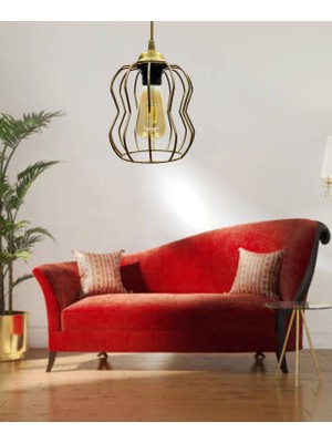 Etsylight Golden Ruby One Sarkıt Avize