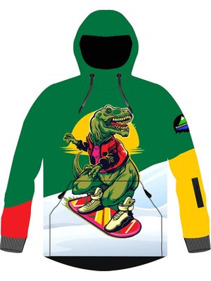 Tıklaalbeni Snowsea SS5606 Çılgın Dinozor Unisex Snowboard ve Kayak Montu