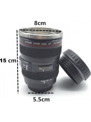 Camino Kamera Lens Objektif Görünümlü Termos Kupa Bardak