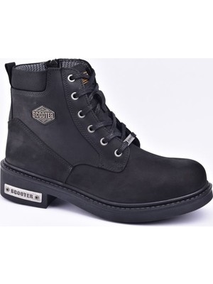 Scooter M5121CS Astana Deri Erkek Bot Crazy Siyah