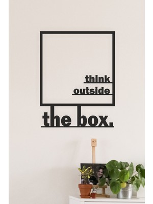 Unt "think Outside The Box" Duvar Dekoru-Süsü, Ahşap Dekoratif Tablo