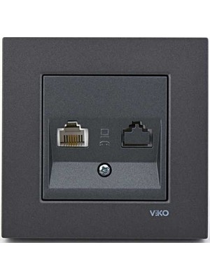 Viko Novella Füme Nümeris Telefon Priz Çerçeveli