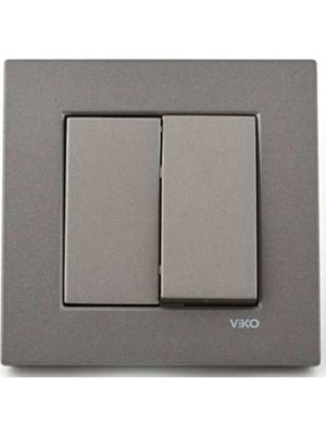 Viko Novella Antrasit Ikili Anahtar Komütatör Çerçeveli