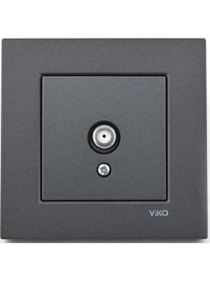 Viko Novella Füme Uydu Prizi F Konnektörlü Çerçeveli