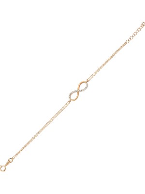 Altın Sepeti  Rose Gümüş Sonsuzluk Bileklik G169BLR2