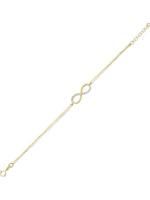 Altın Sepeti  Gümüş Altın Kaplama Sonsuzluk Bileklik G169BLR3