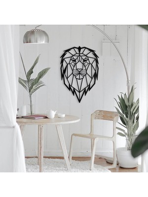 HouseArt Geometrik Aslan Metal Duvar Dekoru