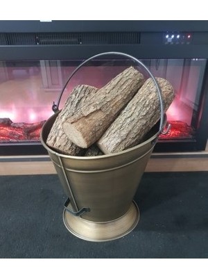 Kocherhome Şömine Odun Sepeti Kovası Eskitme Antik