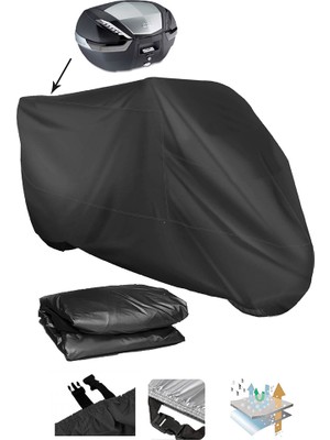 Coverplus Arora Ar 50-11 Ares Motosiklet Brandası Arka Çanta Uyumlu - Siyah