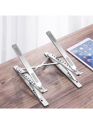 iDock N8 Çift Taraflı Ayarlı Katlanabilir Alüminyum Laptop Standı