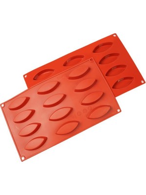 Globy Silikon Mekik Desenli Kek Kalıbı 12'li