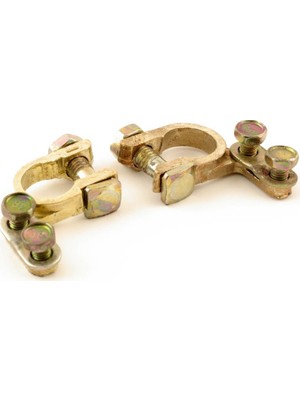 Techmaster Akü Kutup Başı (+) (-) 2li Set Pirinç Gold