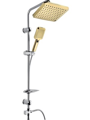 Vilas Lina Gold Kromlu Fonksiyonlu Pirinç Yönlendirici Duş Seti