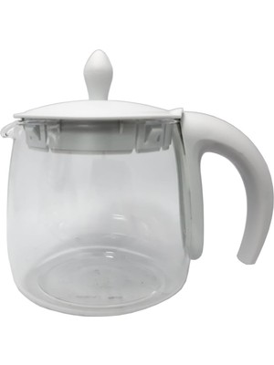 Arçelik K 3283 C Tiryaki Çay Makinesi Uyumlu Beyaz Cam Demlik (Filtresiz)