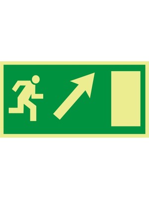 İzmir Serigrafi Fotolümen Sağ Yukarı Ok (Kendinden Yapışkanlı Etiket) 15 x 30 cm