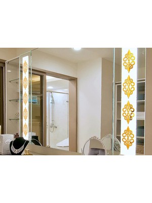 Ps Stickers Dekor Süs Ayna Gold Altın 20X Pleksi Dekoratif Ayna Antre 7*7cm Süs Duvar Tavan Dekoru Mobılya