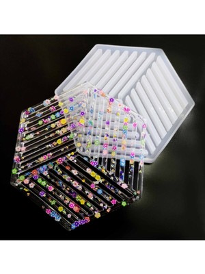 Hobizubi Beton ve Epoksi Silikon Bardak Altı Kalıbı - Altıgen -Kod:194