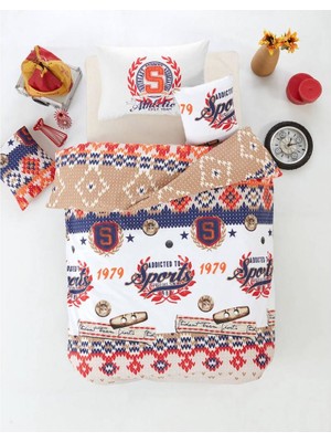 Altınbaşak Athletic Turuncu Ranforce Tek Kişilik Nevresim Takımı