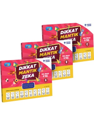 Okul Öncesi 6 Yaş İçin Sıfırdan Kodlama Seti 3 Kitap Dikkat Mantık Zeka