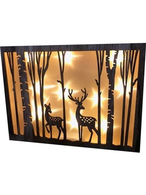Magicledcorner LED Işıklı Geyikli Pano