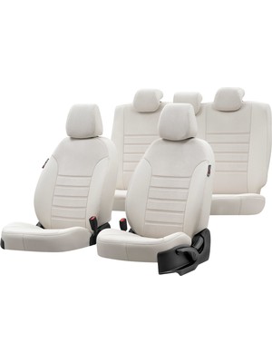 Otom V.w. Golf 7 2013-2020 Özel Üretim Koltuk Kılıfı London Design Fildişi