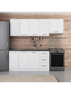 Minar 225 Cm Mutfak Dolabı Beyaz 225-B7