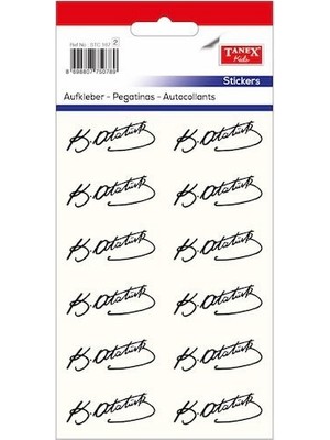 Tanex Stc-167 Atatürk Büyük İmza Etiketi 2'li