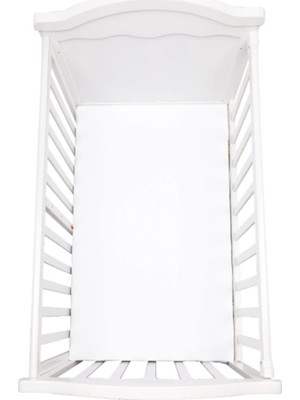 Jaju Baby Montessori Beyaz Lastikli Çarşaf (90X190CM Tek Kişilik Çarşaf)