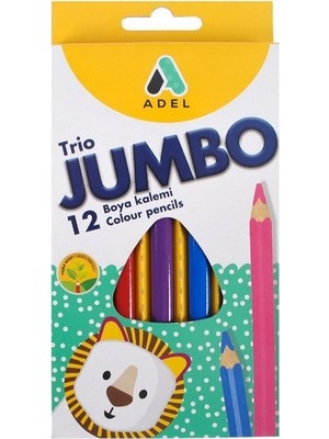 Adel Trio Jumbo Kuru Boya 12'li