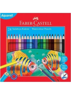 Faber-Castell Aquarell Sulu Boya Kalemi 24'lü Renkli Set Sanatçılar İçin Özel