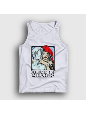 Presmono Unisex Beyaz Medusa Alice In Chains Atlet