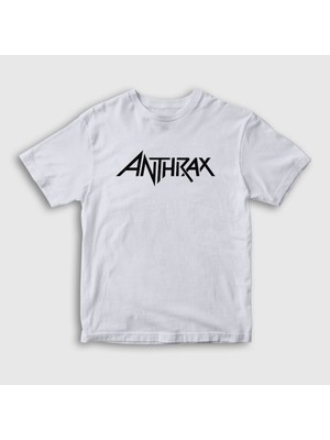 Presmono Unisex Çocuk Beyaz Anthrax T-Shirt