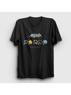 Presmono Unisex Siyah Mosh Anthrax T-Shirt