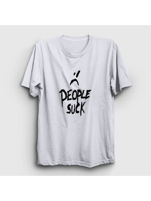 Presmono Unisex Beyaz People Suck XXXTentacion T-Shirt