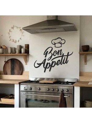 Artepera Bon Appetit Afiyet Olsun Yazılı Metal Duvar Tablosu - Modern Ev Dekorasyonları - APT378