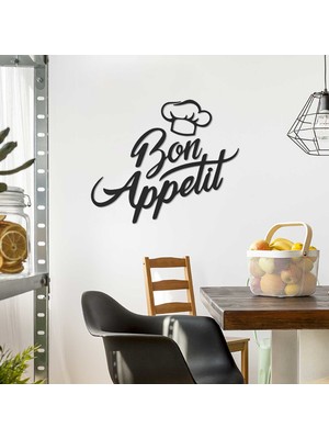 Artepera Bon Appetit Afiyet Olsun Yazılı Metal Duvar Tablosu - Modern Ev Dekorasyonları - APT378