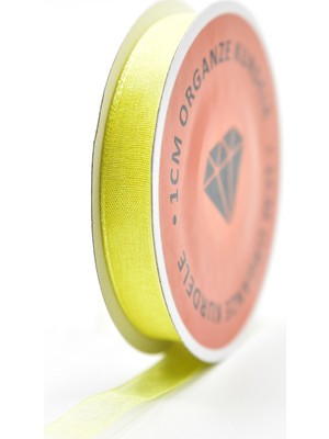 Elmas Süs Sarı Organze Kurdele (1CM-20M)