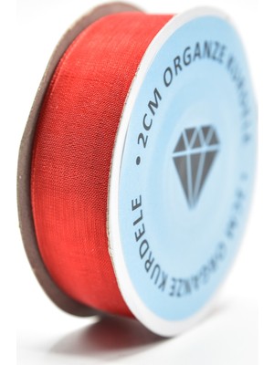 Elmas Süs Kırmızı  Organze Kurdele (2CM-20M)