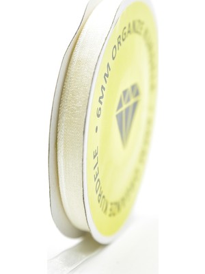 Elmas Süs Krem Organze Kurdele (6MM-20M)