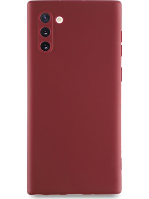 Kzy Samsung Galaxy Note 10 Kılıf Kamera Korumalı Premier Silikon Kapak Mürdüm
