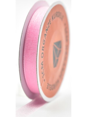 Pembe Organze Kurdele (1CM-20M)