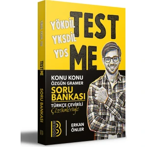 Benim Hocam Yayınları YÖKDİL YKS -DİL YDS Test Me Konu Konu Özgün Grammer Soru Bankası