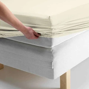 Ara Ölçü Penye Çarşaf Krem 120x200