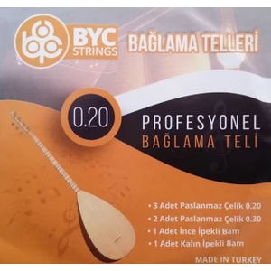 7nota BYC20 Uzun Sap Saz Teli Takım 0.20 Uzun Sap Bağlama Teli