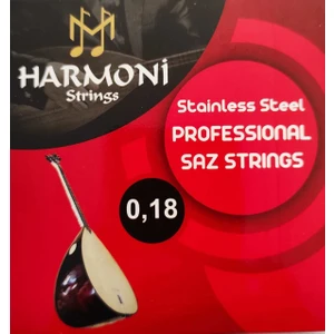 Strings HRM18 Kısa Sap Bağlama Teli Takım Profesyonel 0.18 Kısa Sap Saz Teli